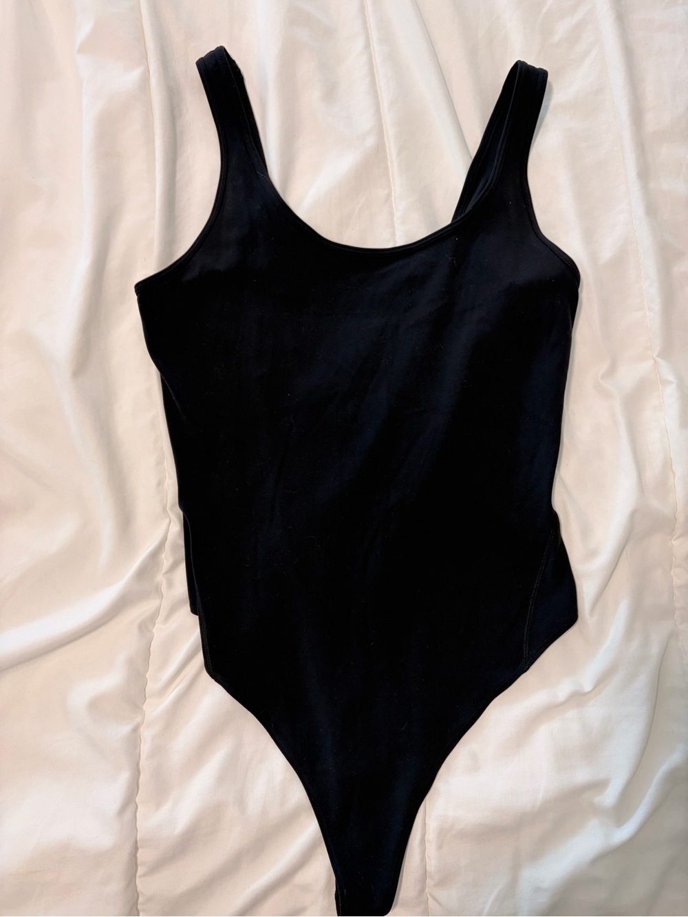lululemon athletica Black Scoop-Neck Bodysuit